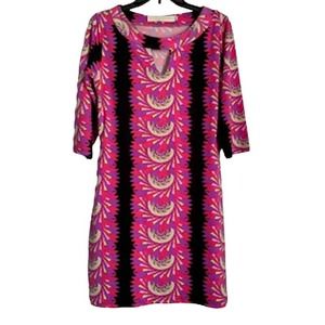 Tracy Negoshian Barbie Pink Printed Oversized XS Knee Length Womens Dress